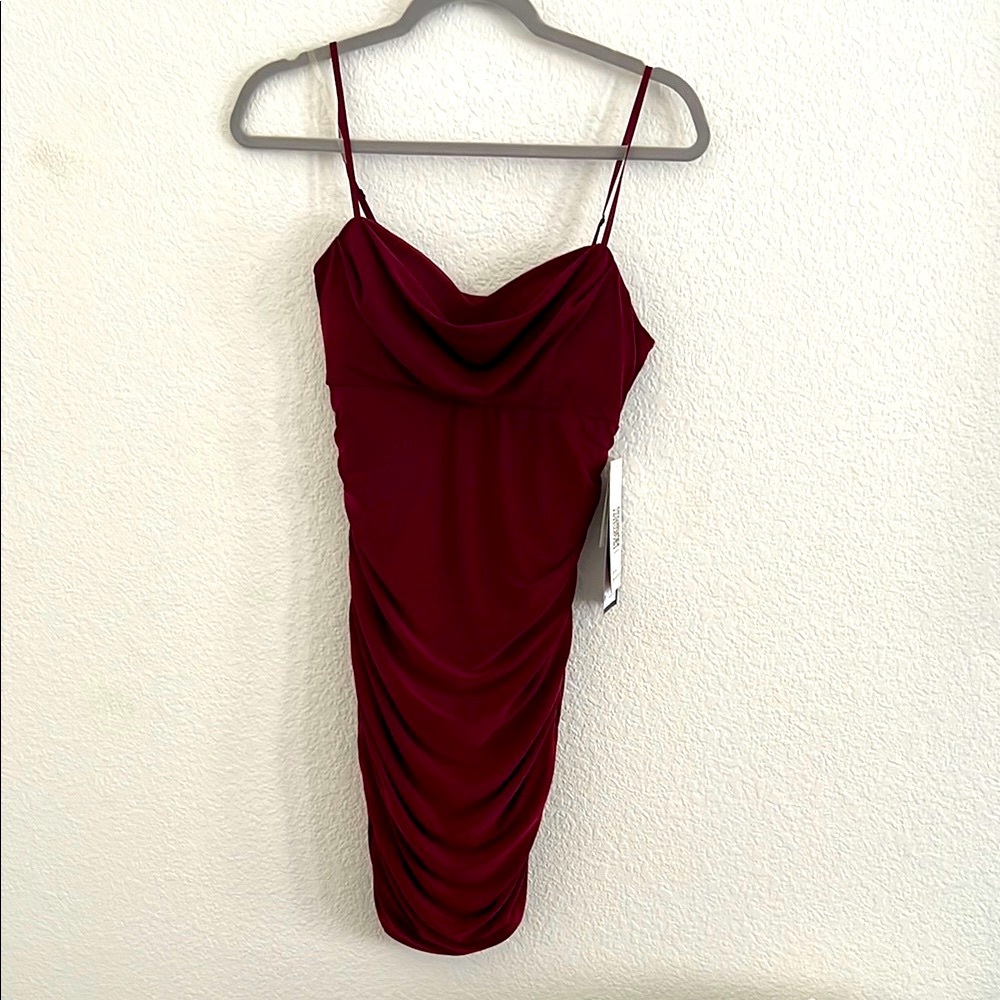 Burgundy Mini dress